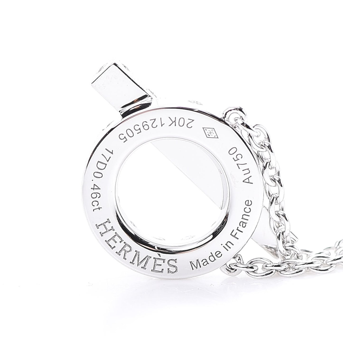 18K White Gold Diamond Finesse Pendant Necklace
