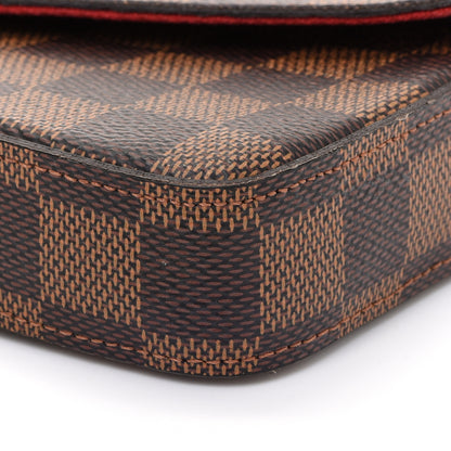 Louis Vuitton Damier Ebene Pochette Felicie Chain Wallet 8 of 10