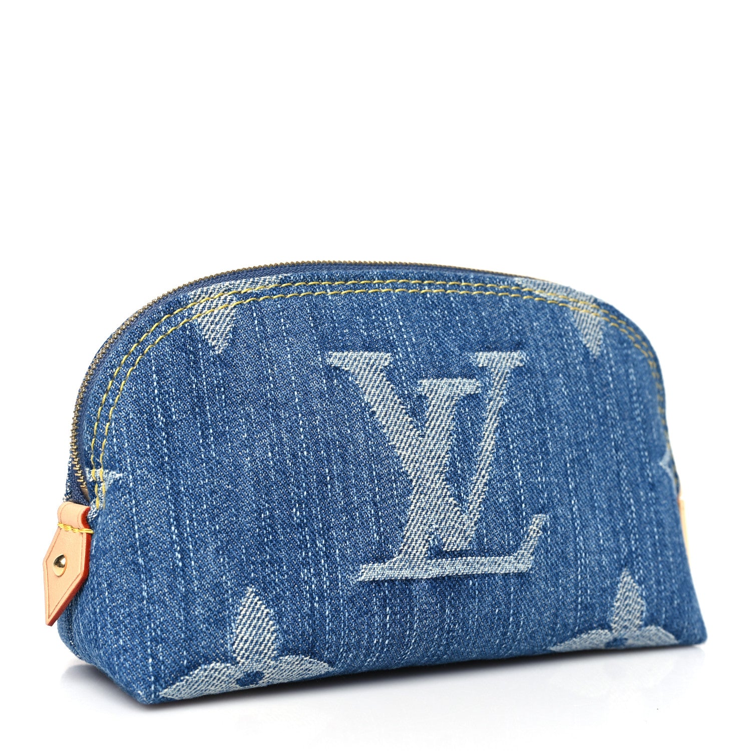 Louis Vuitton Denim Giant Monogram Pochette Cosmetique PM Denim Blue 3 of 7