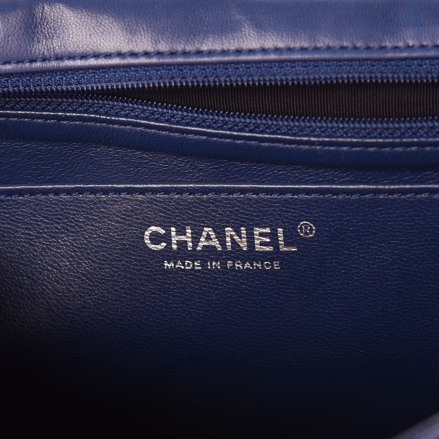 Chanel Lambskin Jumbo Single Flap Blue 6 of 12