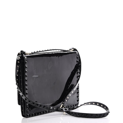 Valentino Garavani Patent Rockstud Shoulder Bag Black 3 of 5