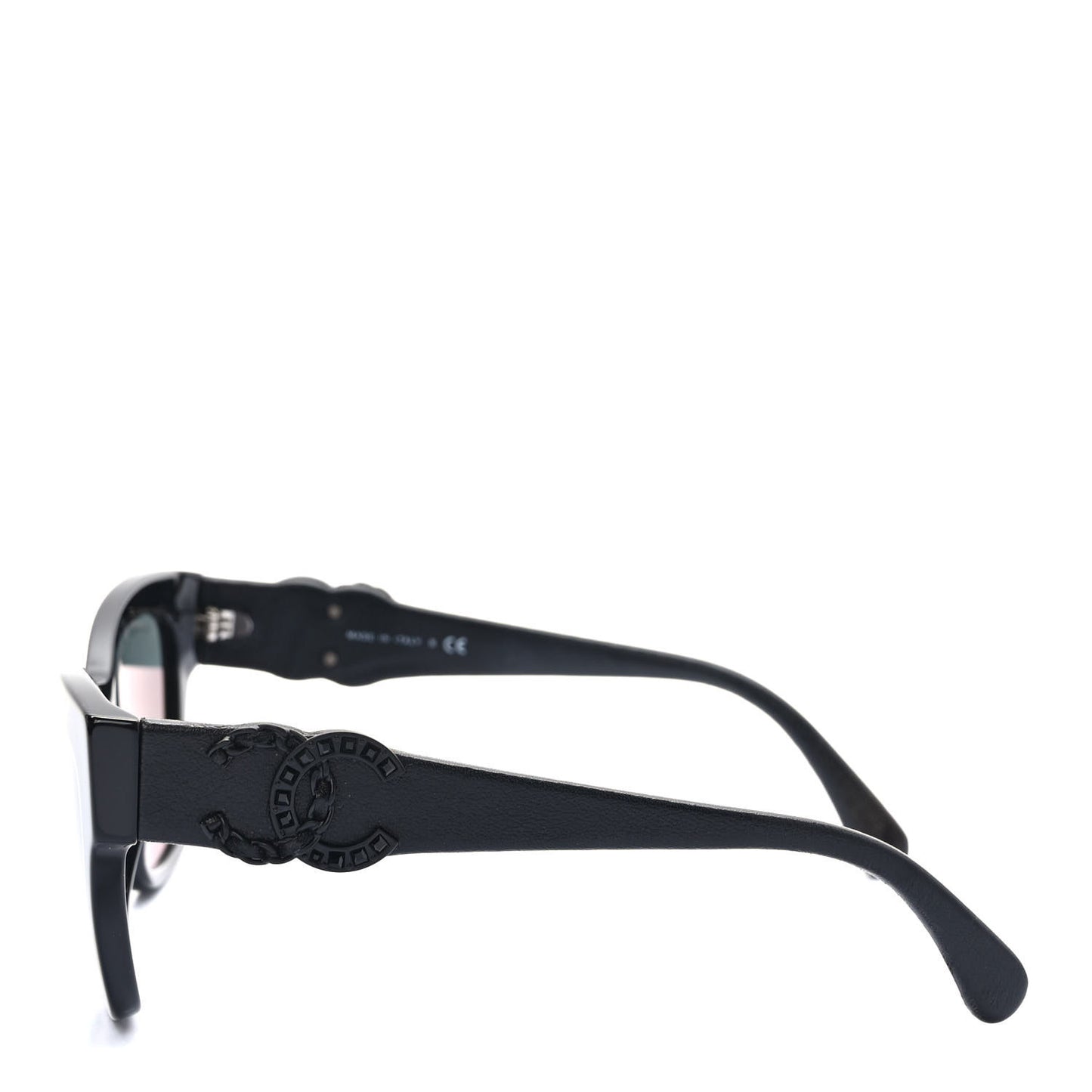 Acetate Square Cat Eye CC Sunglasses 5456 Black
