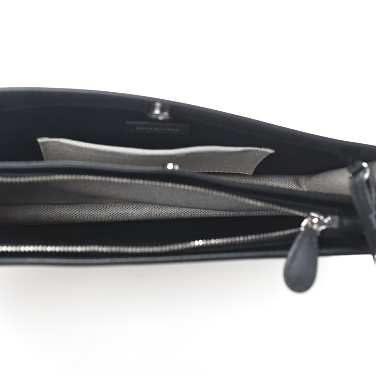 Cotton Canvas Logo Pochette Crossbody Bag Natural Black