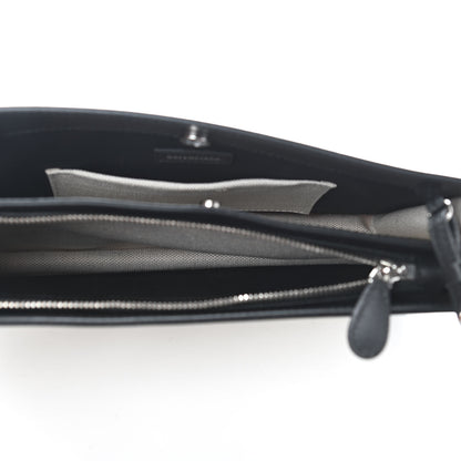 Balenciaga Cotton Canvas Logo Pochette Crossbody Bag Natural Black 5 of 12
