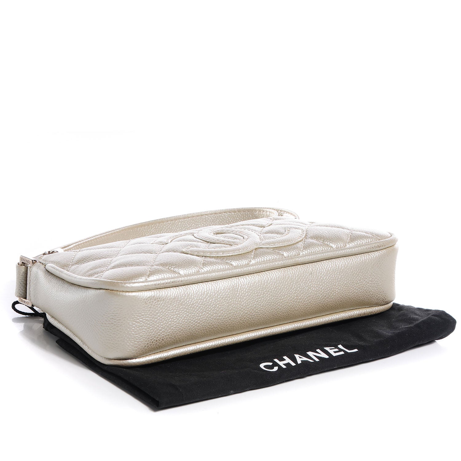 Chanel Caviar Quilted CC Small Shoulder Bag Pearl 4 of 7