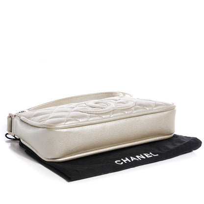 Chanel Caviar Quilted CC Small Shoulder Bag Pearl 4 of 7