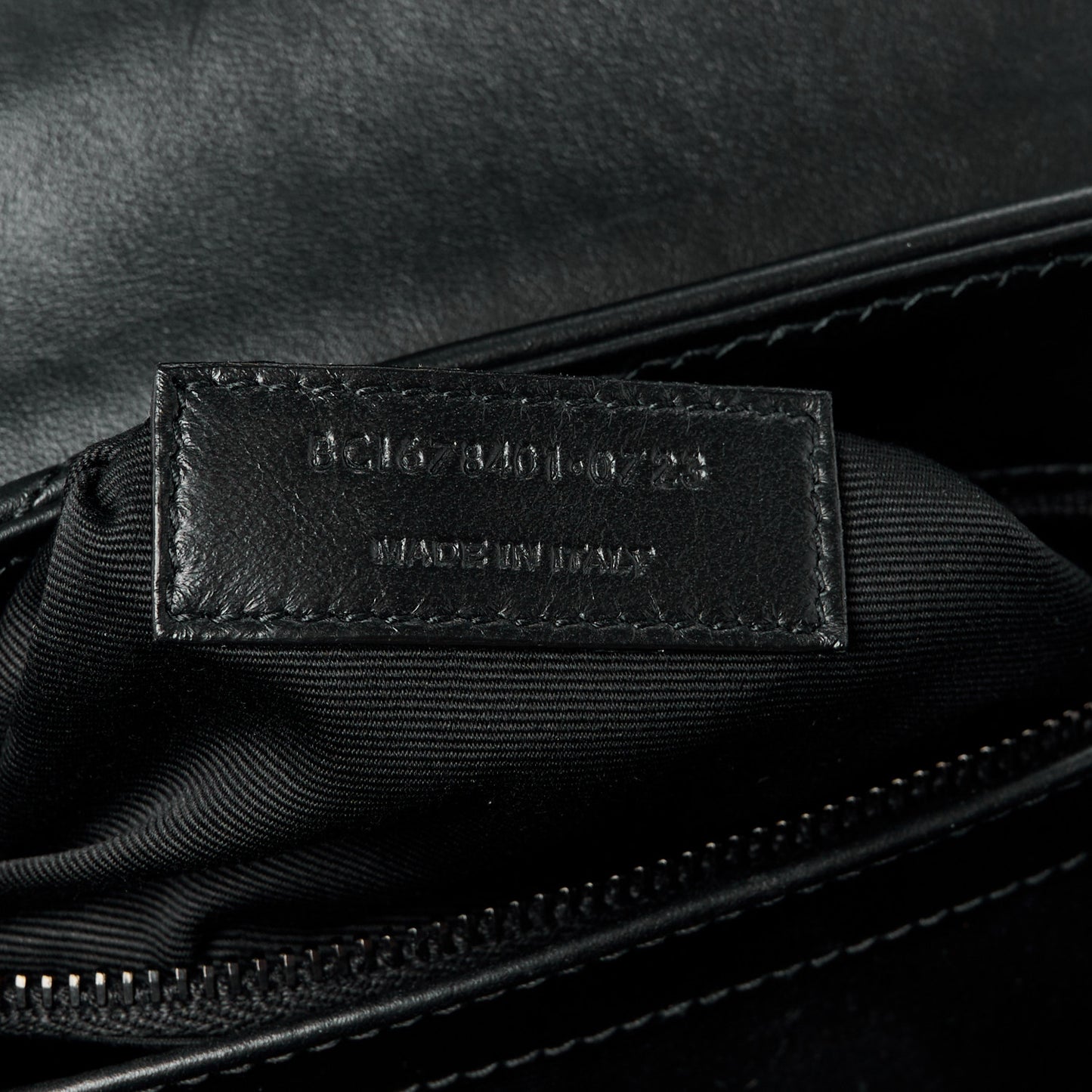 Calfskin Y Quilted Monogram Monochrome Toy Loulou Crossbody Bag Black