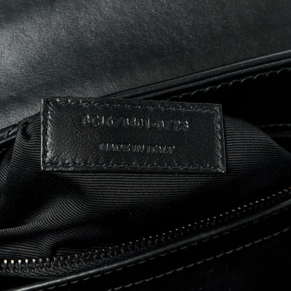 Saint Laurent Calfskin Y Quilted Monogram Monochrome Toy Loulou Crossbody Bag Black 8 of 12
