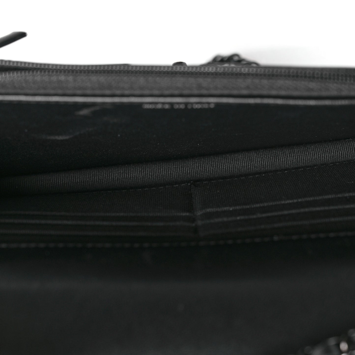 Lambskin Quilted Trendy CC Wallet On Chain WOC So Black
