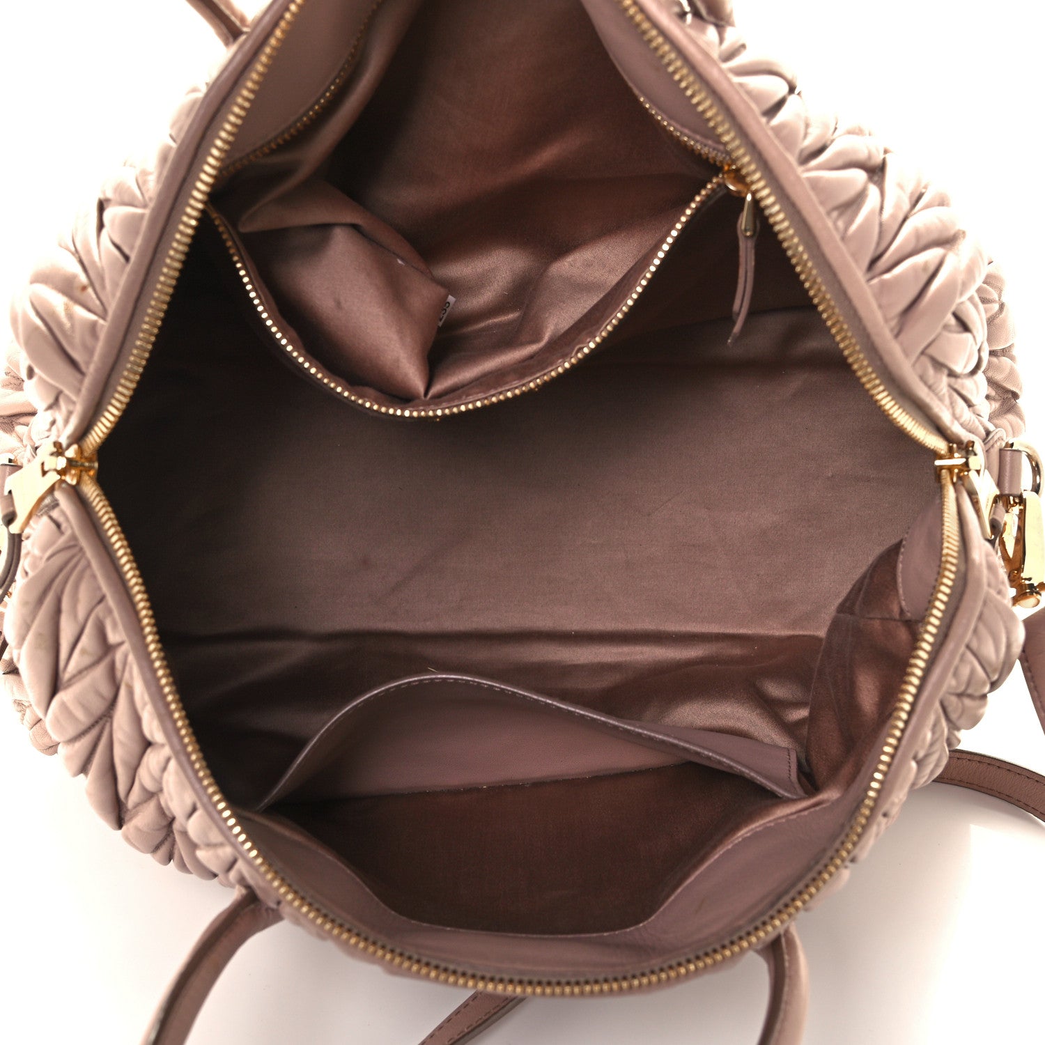 Miu Miu Nappa Matelasse Tote Mughetto 4 of 10