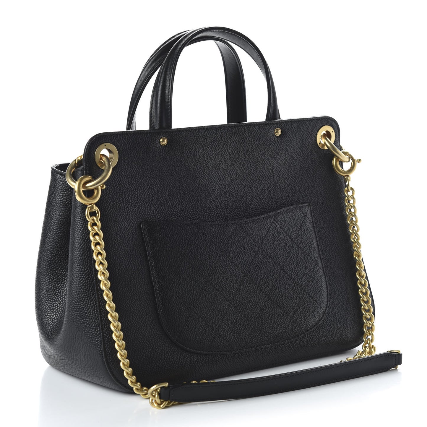 Caviar Small Shopping Tote Black