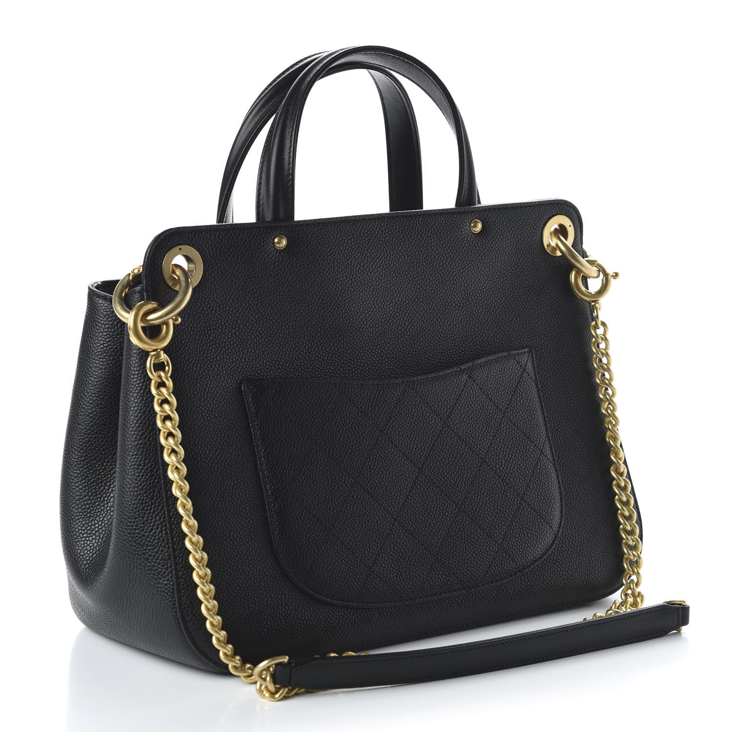 Chanel Caviar Small Shopping Tote Black 3 of 11