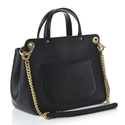 Chanel Caviar Small Shopping Tote Black 3 of 11