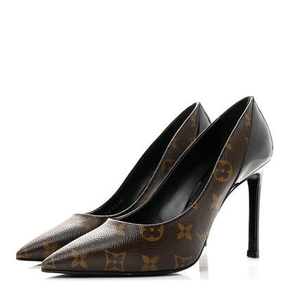 Louis Vuitton Monogram Cherie Pumps 38 Black 4 of 9
