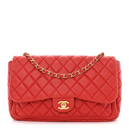 Chanel Lambskin Quilted Now and Forever Flap Red 1 of 12