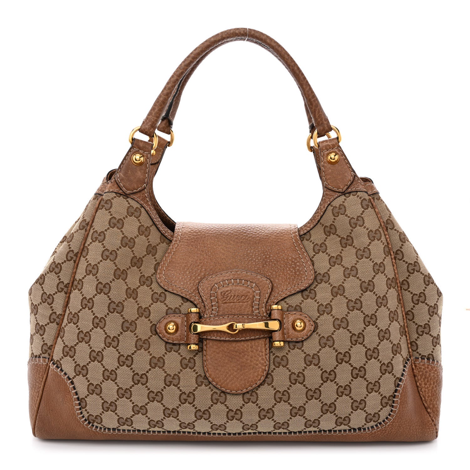 Gucci Monogram Large New Pelham Shoulder Bag Brown 1 of 9