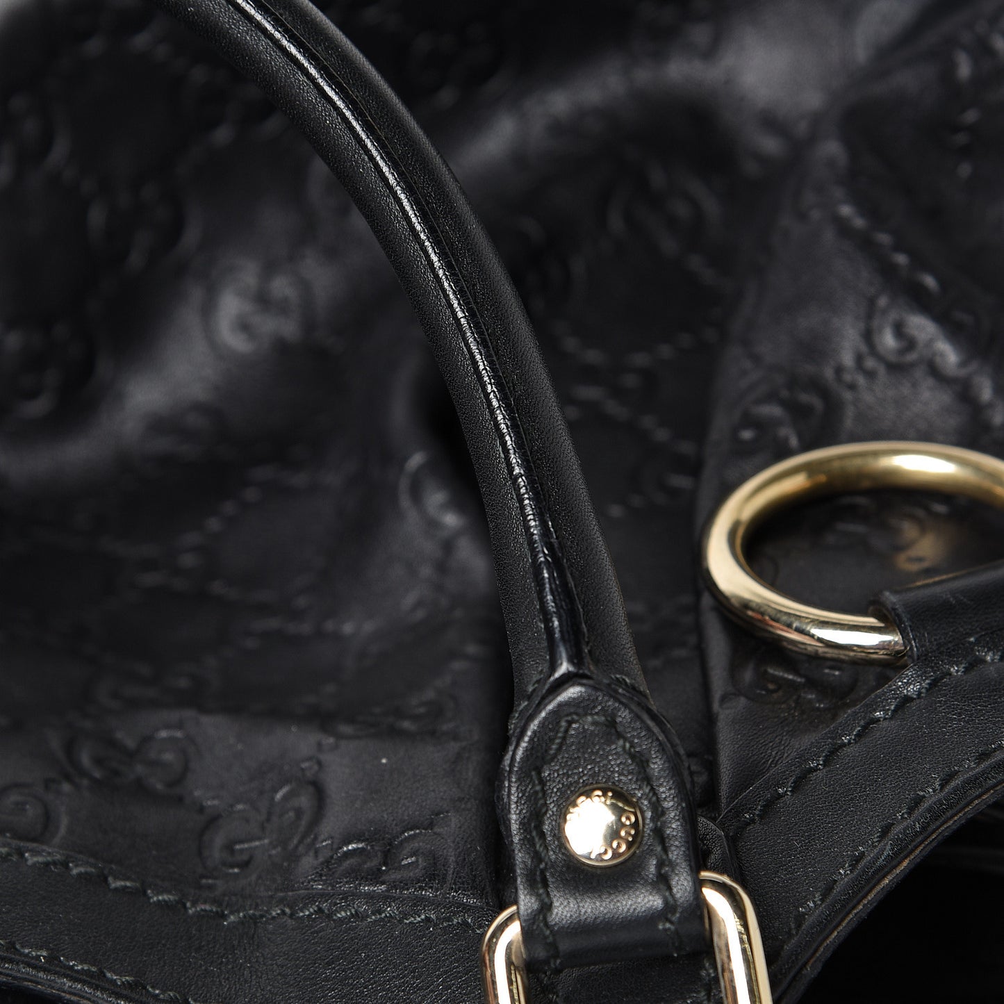 Guccissima Medium Sukey Tote Black