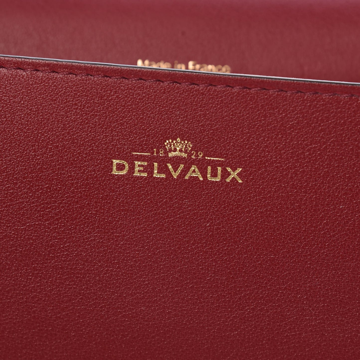 Calfskin Madame Chaine Bag Burgundy