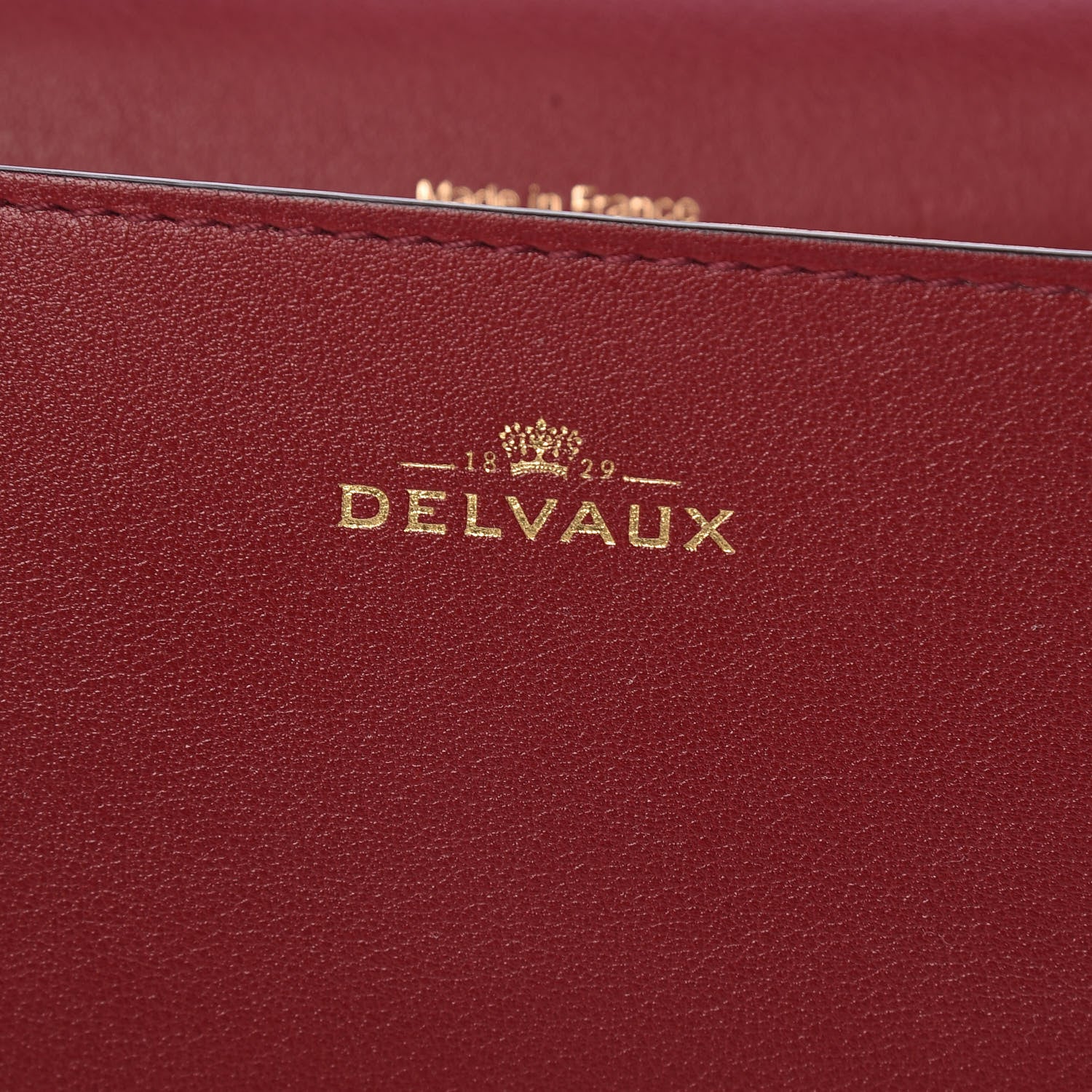 Delvaux Calfskin Madame Chaine Bag Burgundy 7 of 12