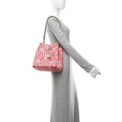 Louis Vuitton Monogram Giant Crafty NeoNoe MM Rouge Rose Creme 2 of 9