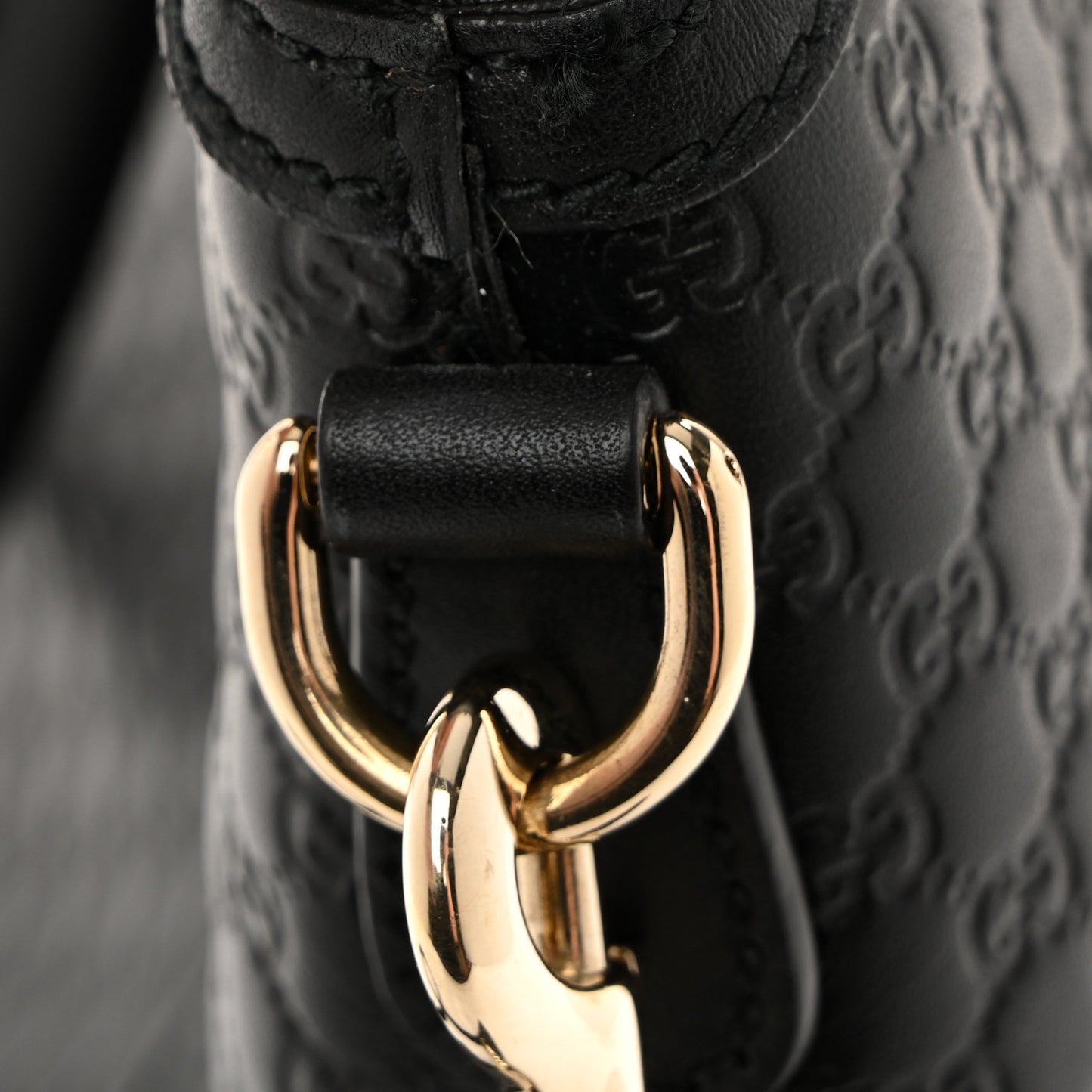 Soft Microguccissima Dome Satchel Black