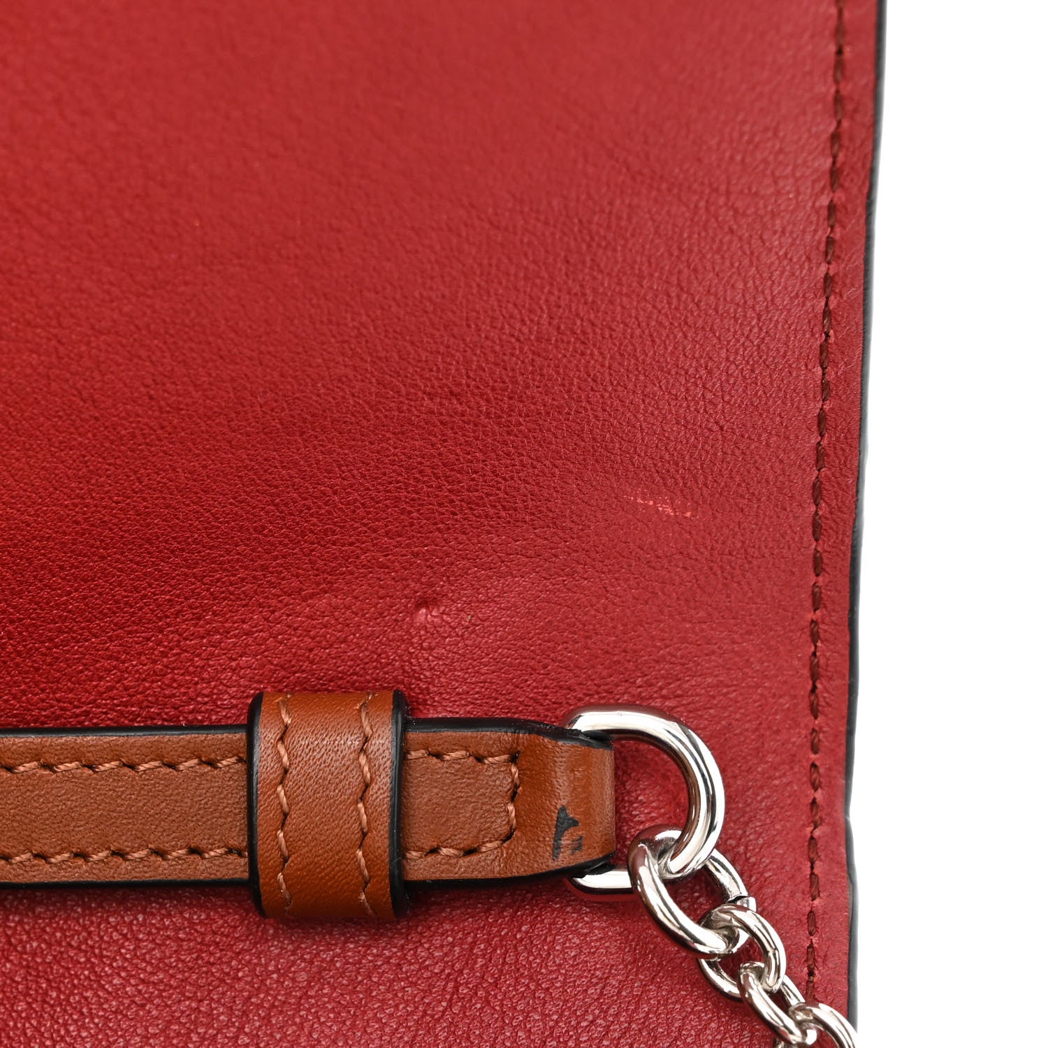 Loewe Grained Calfskin Chain Wallet Caramel Pecan 8 of 11