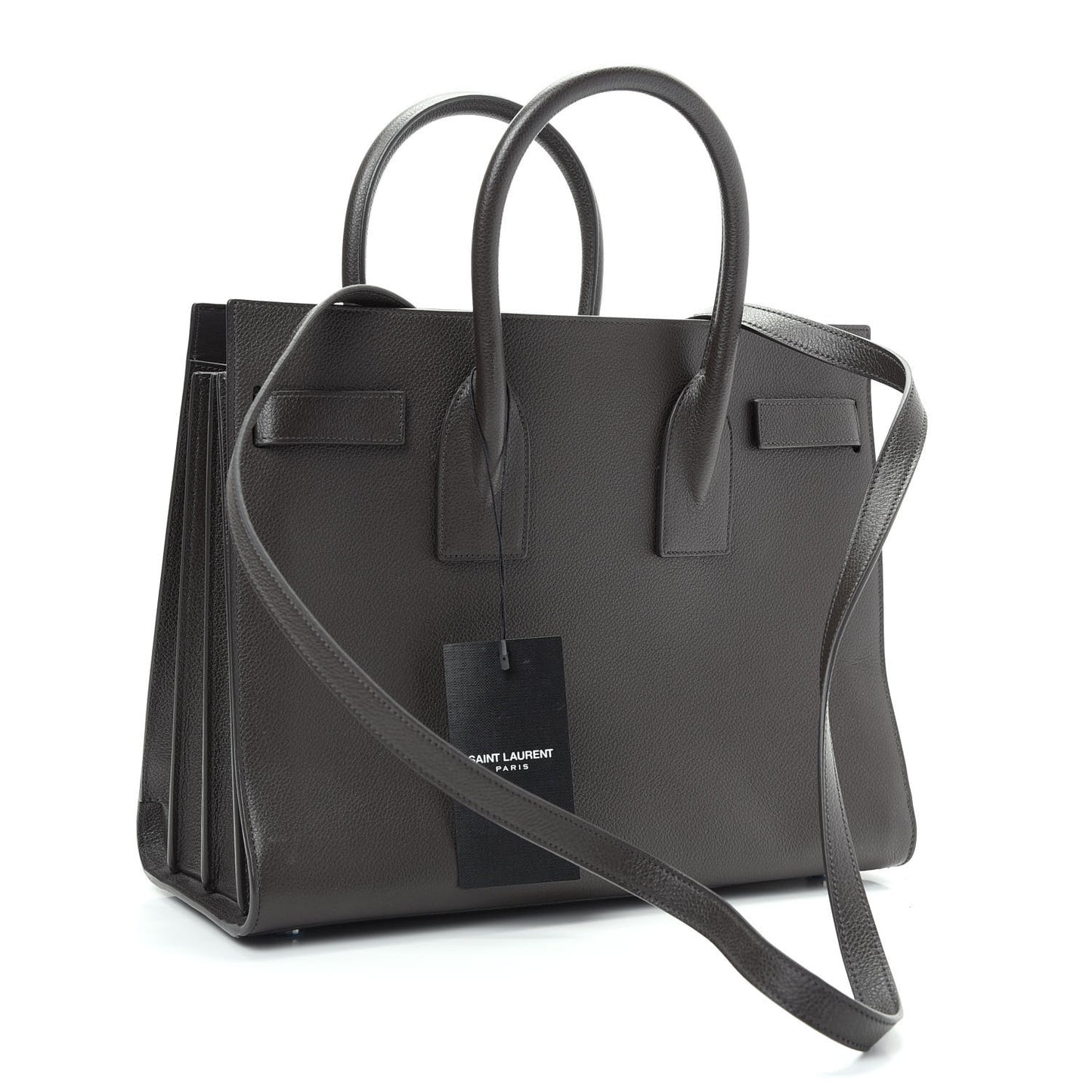 Grained Calfskin Small Sac De Jour Coal
