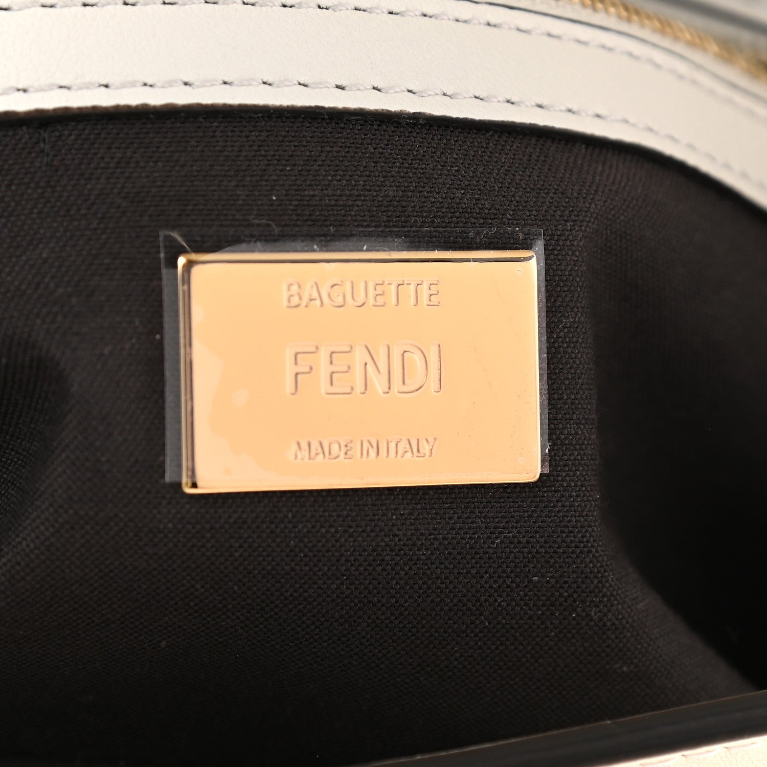Fendi Vitello Seta Daisy Inlay Baguette White Ice Multicolor 6 of 8