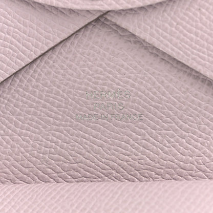Hermes Epsom Calvi Duo Card Case Mauve Pale 6 of 8