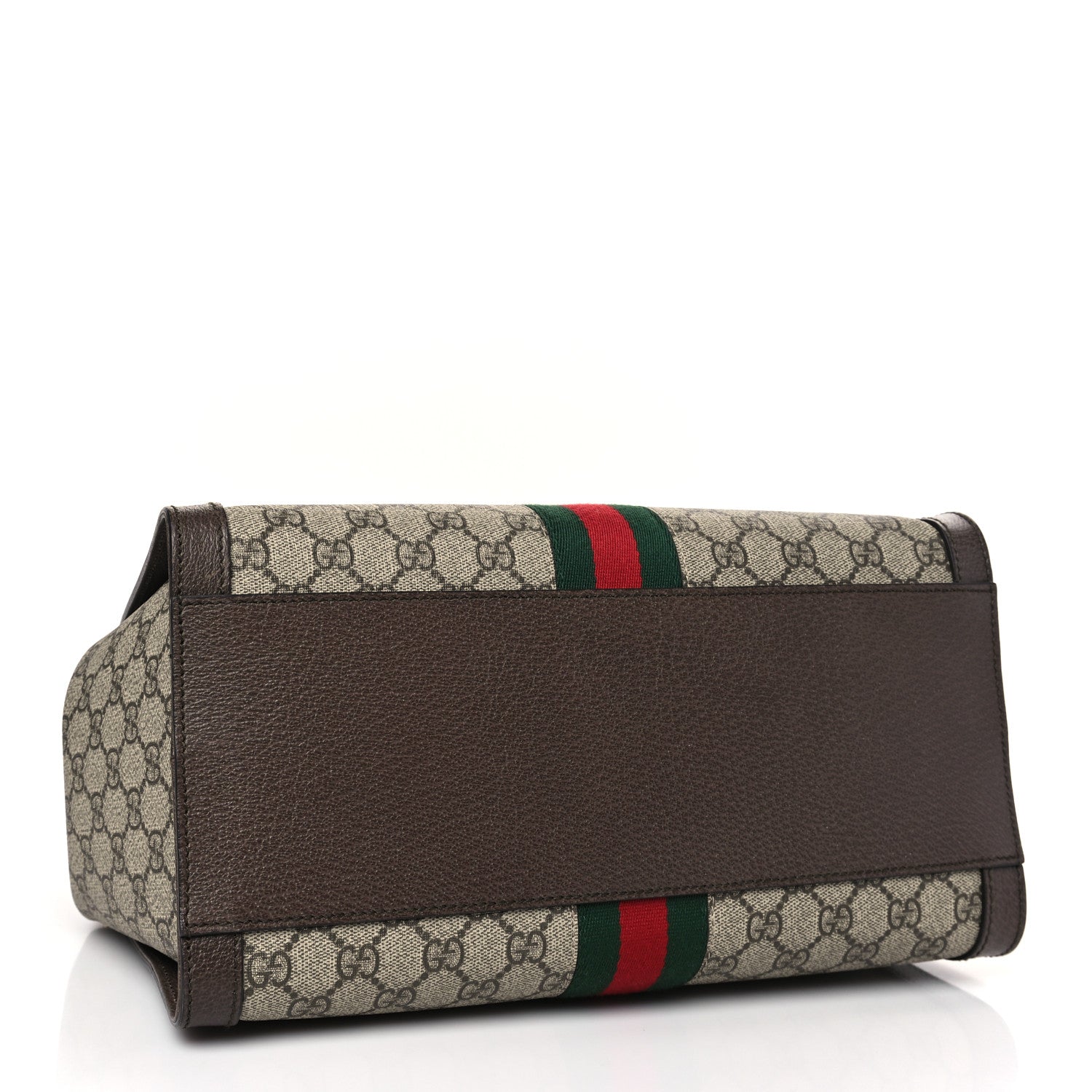 Gucci GG Supreme Monogram Web Medium Ophidia Tote Bag Brown 4 of 9