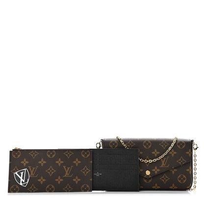 Louis Vuitton Monogram My LV World Tour Pochette Felicie Chain Wallet Black 1 of 11