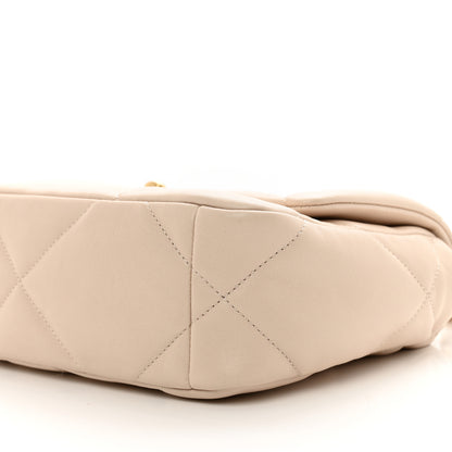 Chanel Lambskin Quilted Medium Chanel 19 Flap Light Beige 9 of 9