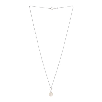 Tiffany Sterling Silver Pearl Paloma Picasso Olive Leaf Drop Pendant Necklace 2 of 4