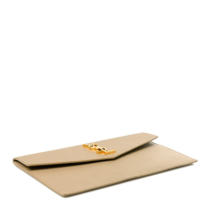 Saint Laurent Grain De Poudre Uptown Pouch Dark Latte 4 of 7