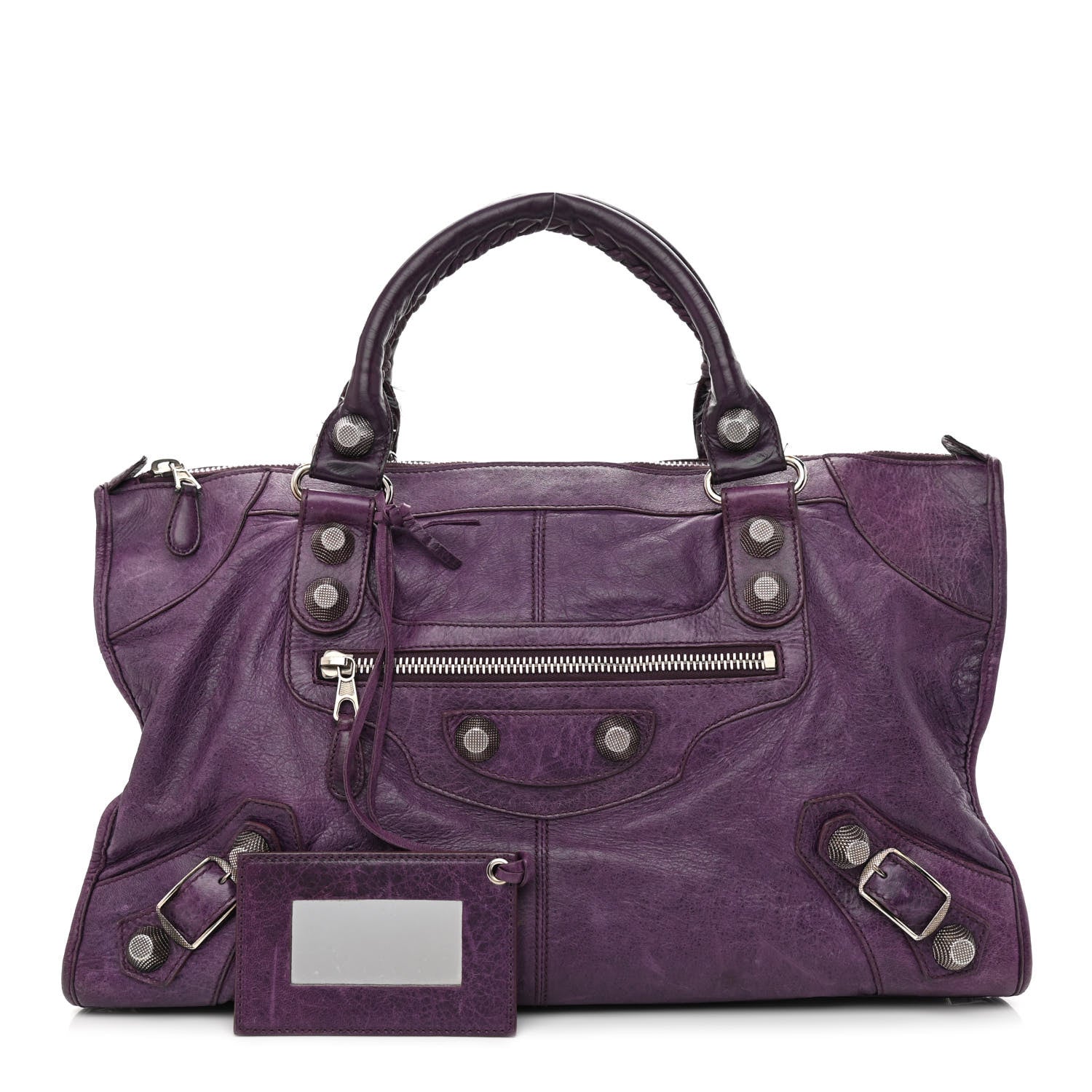 Balenciaga Agneau Giant 21 Silver Hardware Work Raisin 1 of 23
