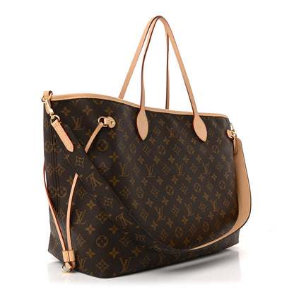 Louis Vuitton Monogram Stamped Inside Out Neverfull Bandouliere GM Beige 3 of 10
