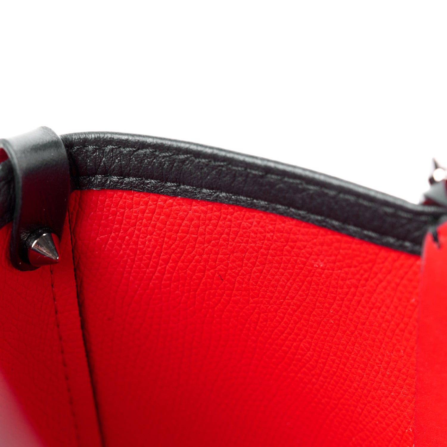 Christian Louboutin CHRISTIAN LOUBOUTIN Calfskin Spikes Mini East West Cabata Tote Black 11 of 11