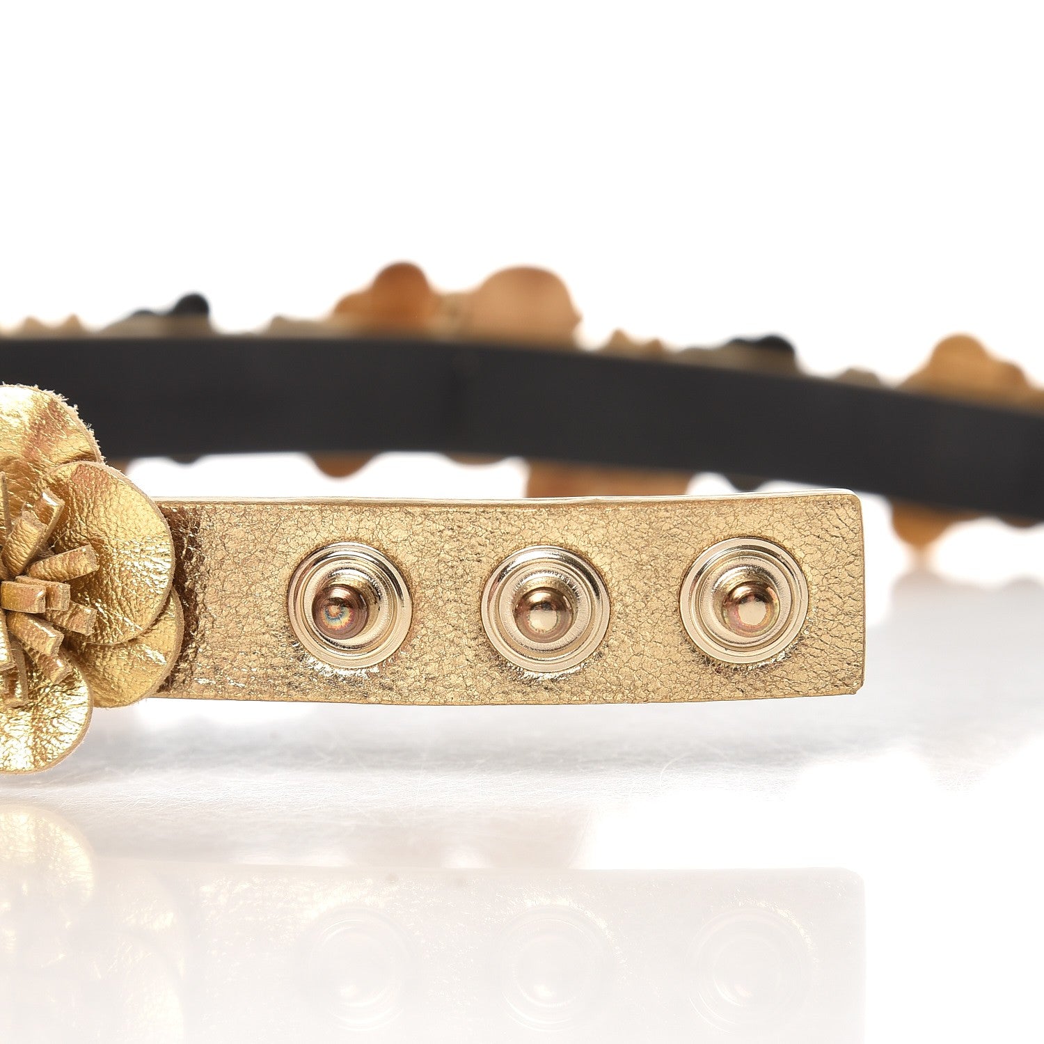 Chanel Metallic Lambskin CC Choker Necklace Gold 4 of 7