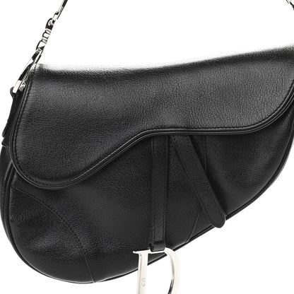 Christian Dior Calfskin Saddle Bag Black 8 of 10