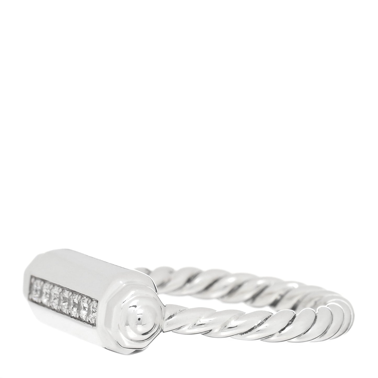 Sterling Silver Diamond Lexington Barrel Ring 49 5