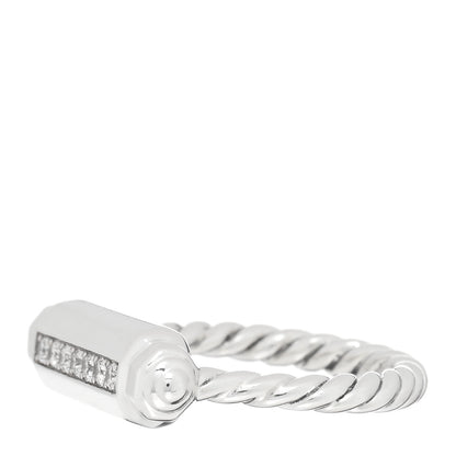 David Yurman Sterling Silver Diamond Lexington Barrel Ring 49 5 2 of 5