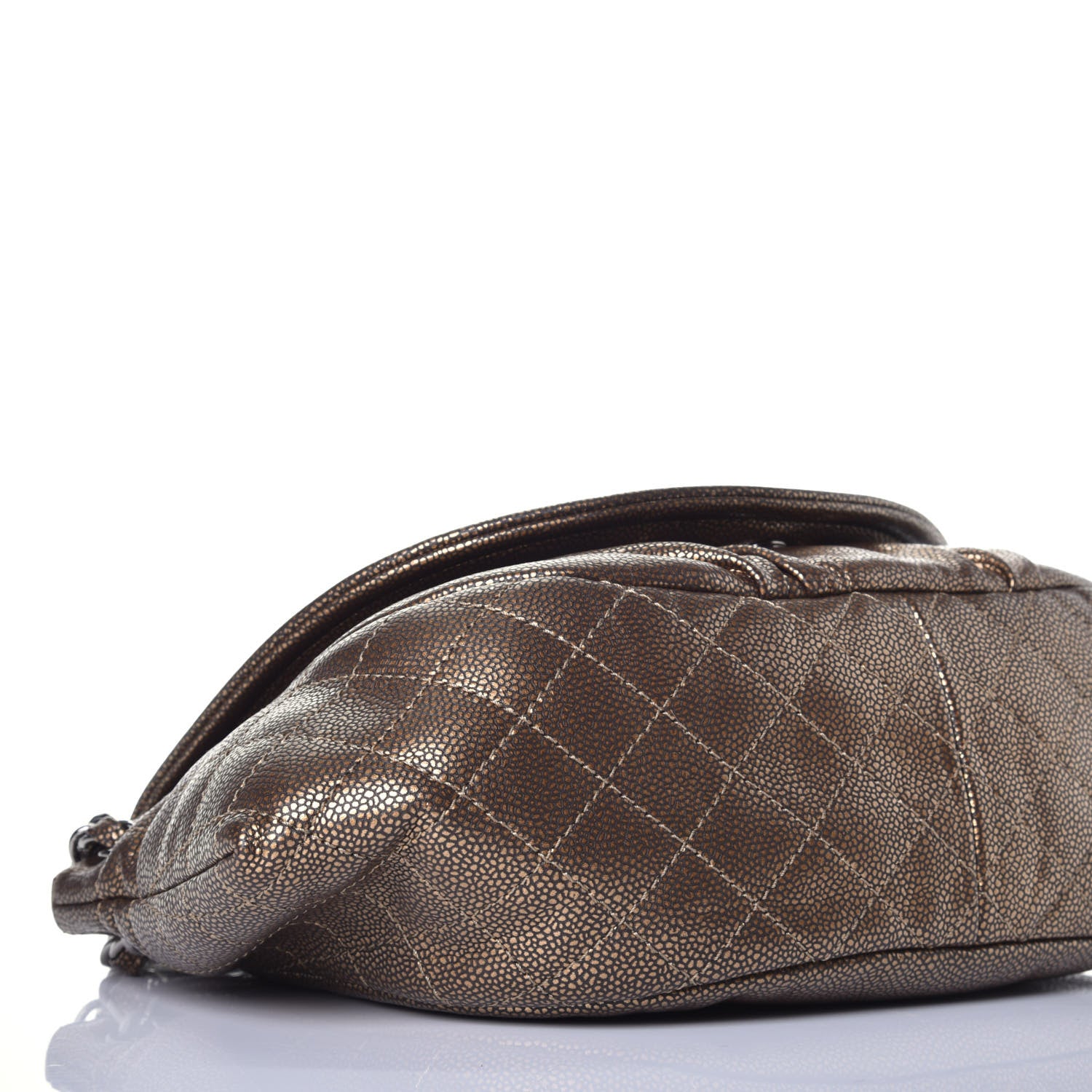 Chanel Metallic Caviar Half Moon Large Flap Bronze 7 of 8