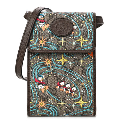 Gucci X DISNEY GG Supreme Monogram Donald Duck Mini Interlocking G Crossbody Bag Beige Multicolor New Acero 1 of 10