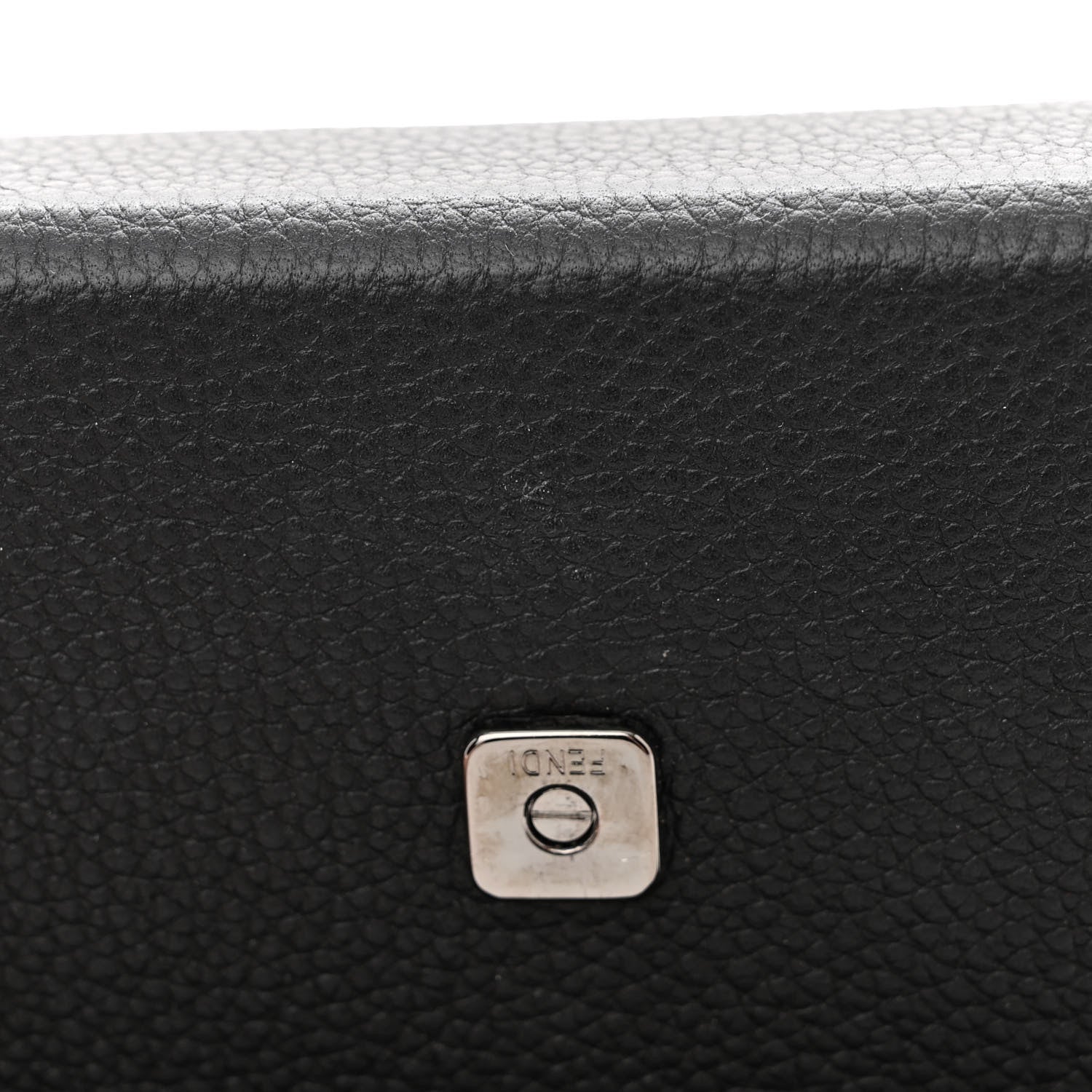 Fendi Vitello Cher Baguette Soft Trunk Phone Pouch Black 11 of 13