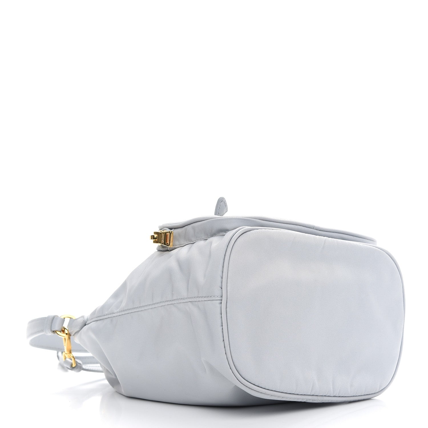 Prada Re-Nylon Saffiano Duet Bucket Crossbody Bag Fiordaliso 4 of 10