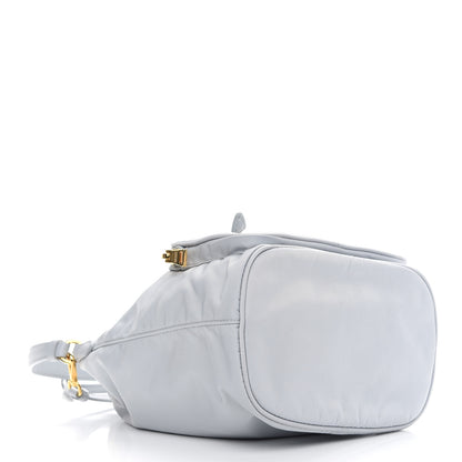 Prada Re-Nylon Saffiano Duet Bucket Crossbody Bag Fiordaliso 4 of 10