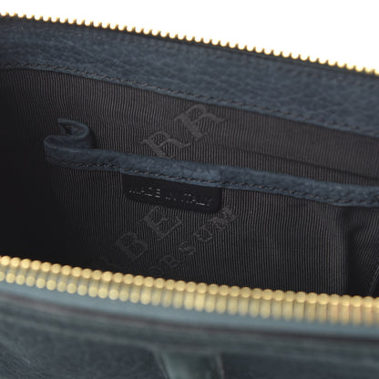Burberry Prorsum Grainy Nubuck Alma Owl Clutch Indigo Green 9 of 10