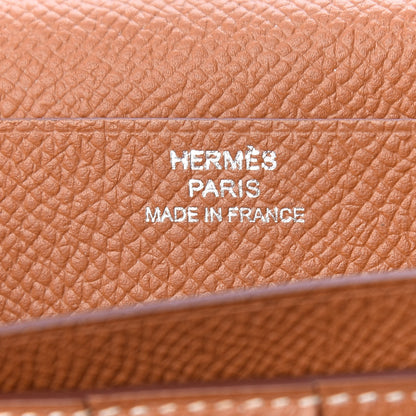 Hermes Epsom Bearn Gusset Wallet Gold 6 of 9