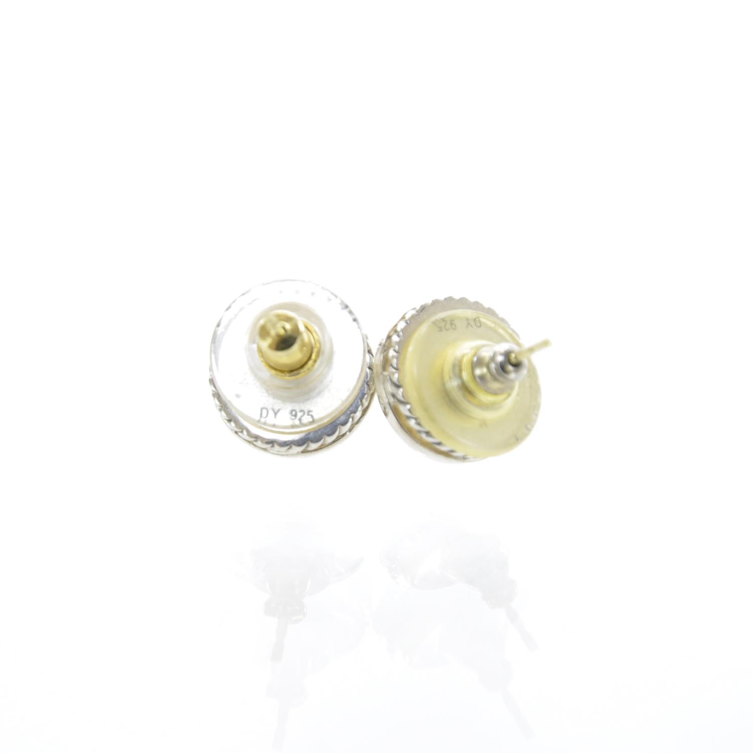 David Yurman Sterling Silver Diamond Pearl Petite Albion Earrings 2 of 5