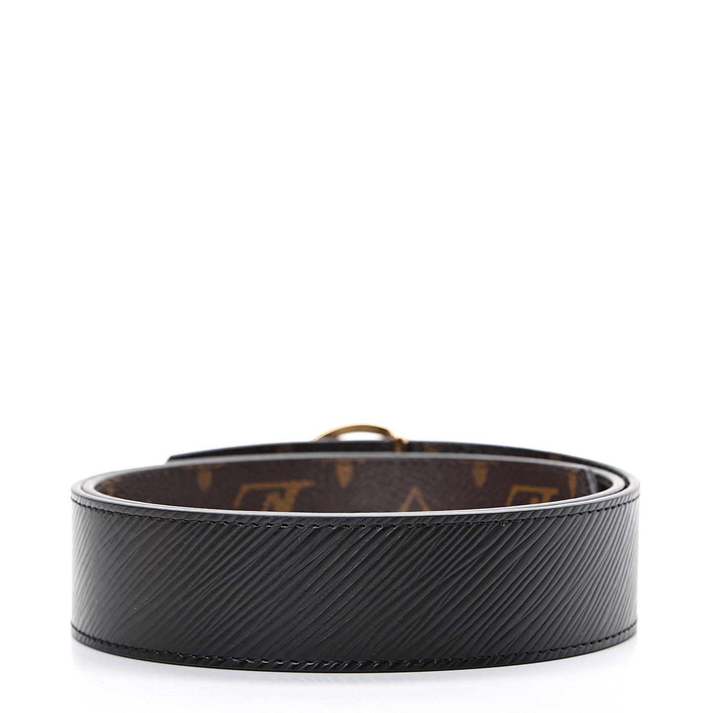 Monogram Epi LV Circle Reversible Belt 80 32 Black